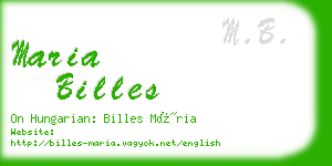 maria billes business card